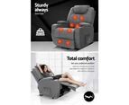 Artiss Recliner Chair Lift Assist Heated Massage Chair Velvet Milio