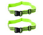 2pcs Adjustable Reflective Safety Strap Shoulder Strap Outdoor Belt (Green)