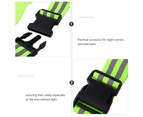 2pcs Adjustable Reflective Safety Strap Shoulder Strap Outdoor Belt (Green)