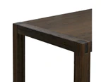 1X Dining Table 180cm Medium Size with Solid Acacia Wooden Base in Chocolate Colour