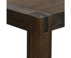 1X Dining Table 180cm Medium Size with Solid Acacia Wooden Base in Chocolate Colour