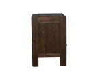 Bedside Table 2 drawers Side Table Night Stand Solid Wood Acacia Storage in Chocolate Colour