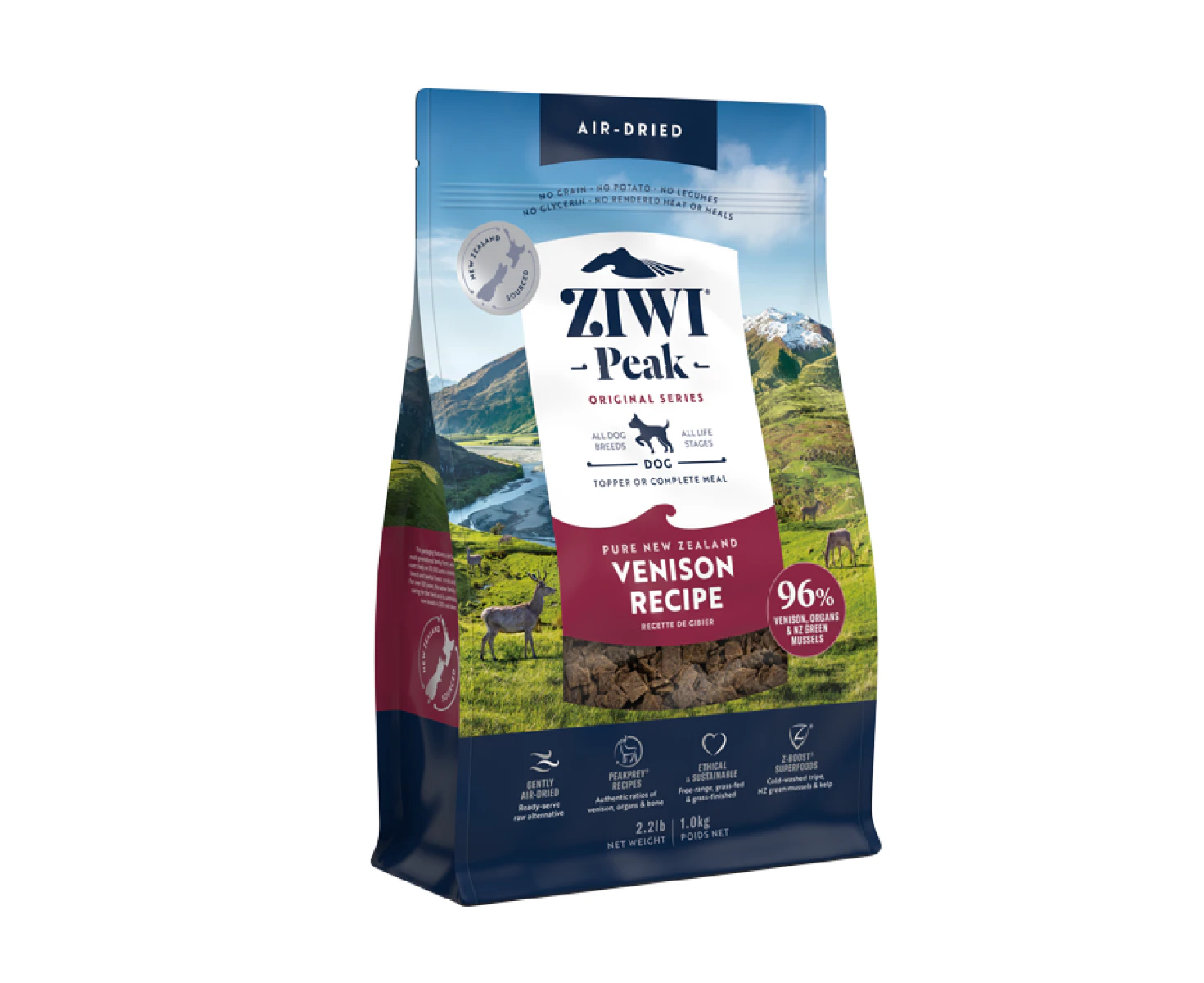 Air Dried 1kg Venison Ziwi Peak Dog Food