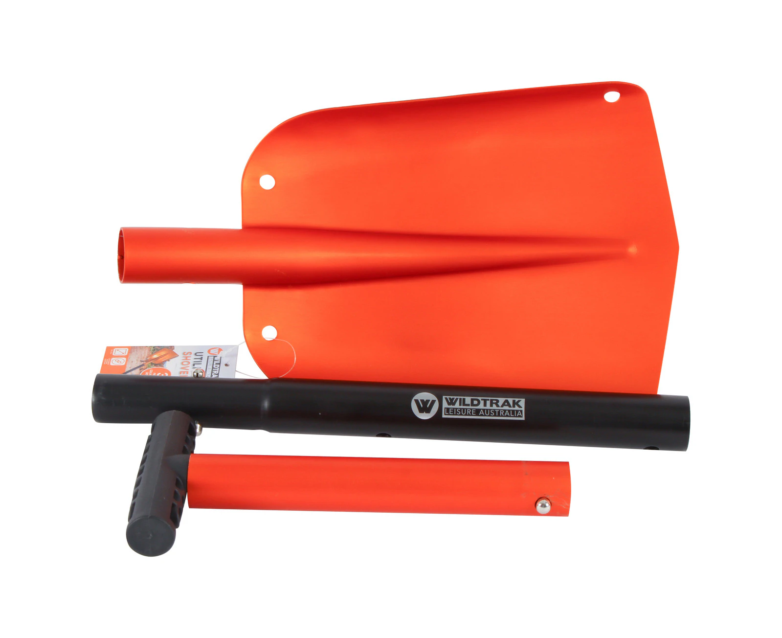 3pc Wildtrak Collapsible 82x21cm Utility Aluminium Shovel Outdoor Tool Orange