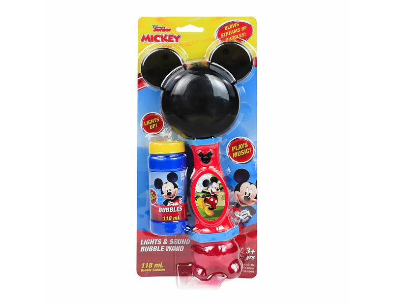 Disney Junior Mickey Mouse - Llights & Sounds Bubble Wand - Red