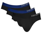 Emporio Armani Men's Soft Touch Eco Fibre Briefs 3-Pack - Black
