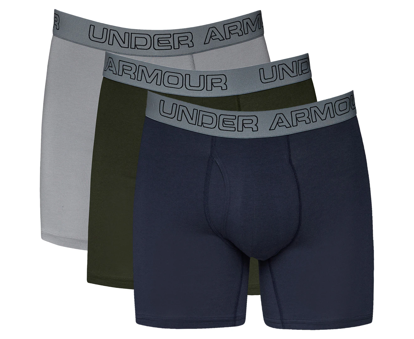 Under Armour Charged Cotton 6 Boxerjock 3-pack - Royal/Academy/Mod Gray  Medium Heather • Price »