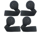 4pcs Home Fitness Exercise Training Strap Resistance Band Over Door Anchor Thick Pad Pull Rope Door Buckle (Black)