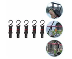 5Pcs Outdoor Camping Tent Pole Hooks S-shaped Storage Rack Hooks (Black)