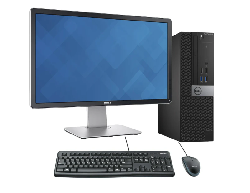 Dell 3040 SFF Bundle Desktop i5-6500 3.2GHz 8GB RAM 480GB SSD + 24" Monitor Display - Refurbished Grade A
