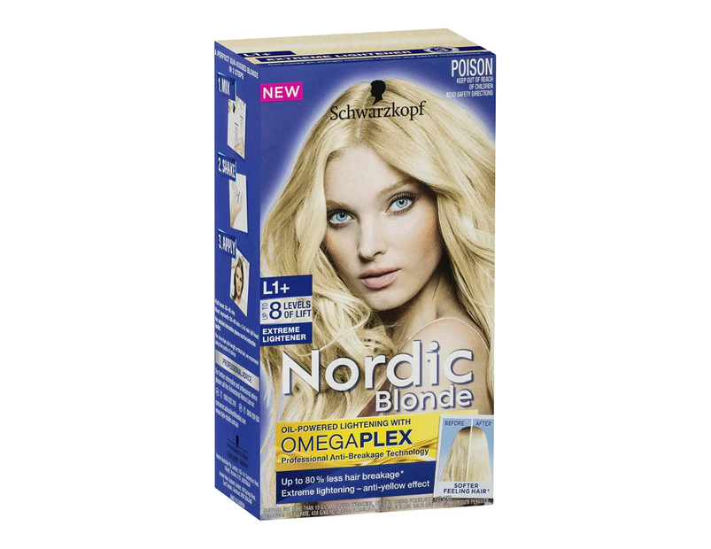 Schwarzkopf Nordic Blonde Hair Colour L1+ Extreme Lightener - up to 8 levels of lift