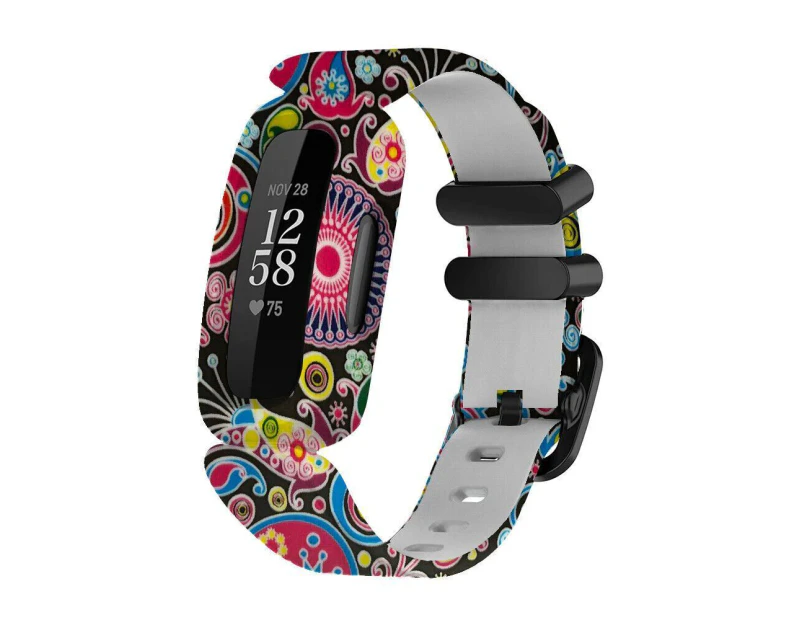 Fitbit Ace 3 Inspire 2 Kids Silicon Watch Strap Band Wristband Flower