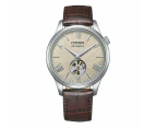 Citizen Dress NH9130-17A Silver and Brown Men's Watch - Silver