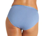 Bendon Women's Body Cotton High Cut Brief Twin Pack - Colony Blue/Lantana