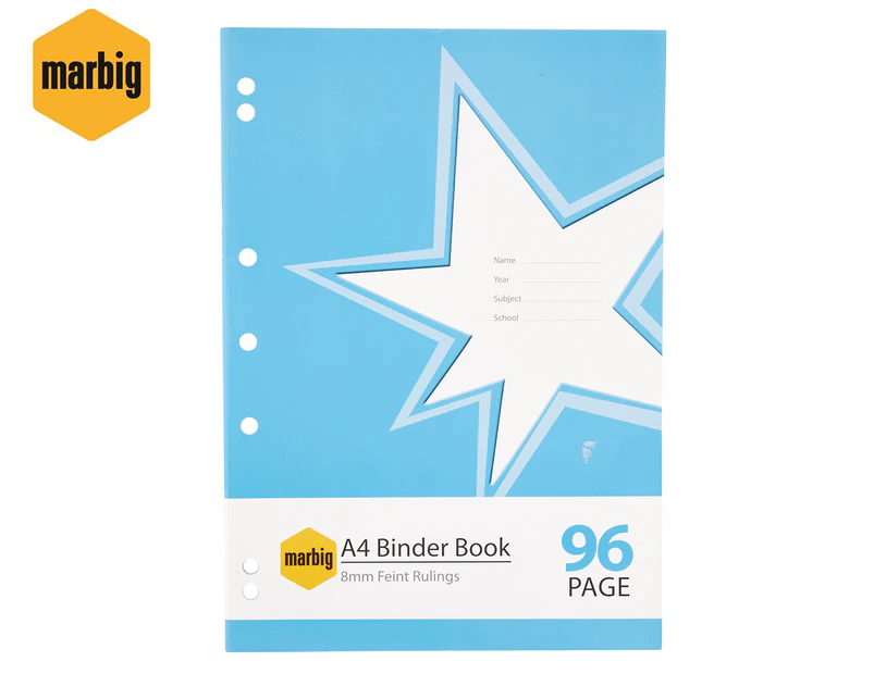 Marbig A4 96-Page Star Binder Book - Blue