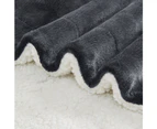 LINENOVA Sherpa Fleece Warm Blanket -220x240cm - Charcoal