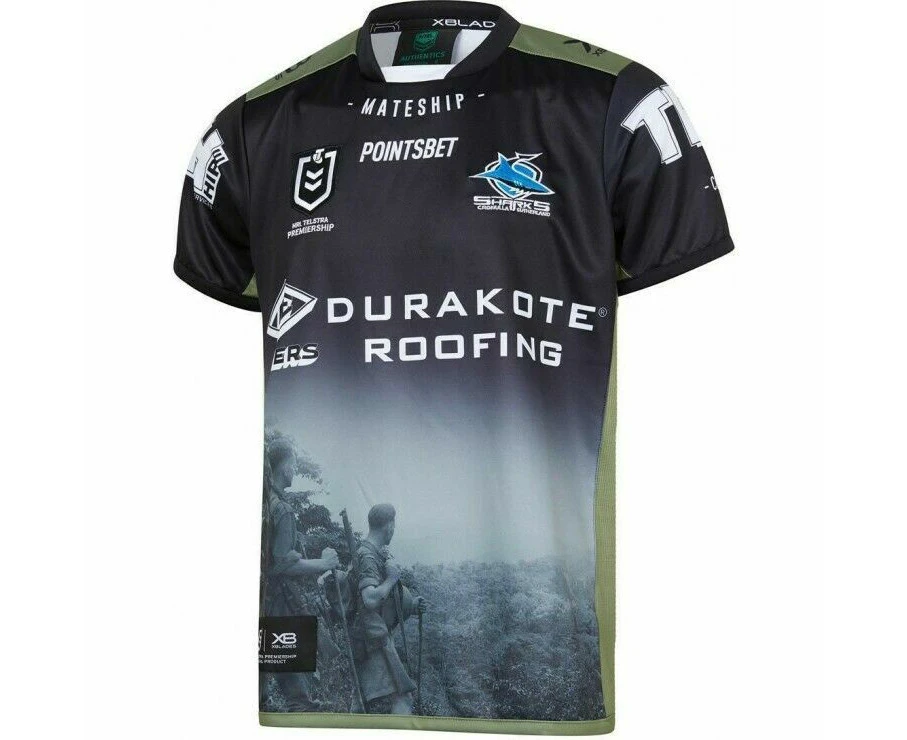 Cronulla Sharks NRL X Blades Kokoda Jersey Sizes S-5XL!