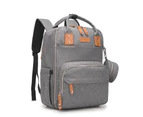 Ankommling Diaper Bag,Wide Opening Design Nappy Backpack with Changing Pad - Grey