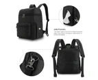 Diaper Bag Backpack with Stroller Straps, Large Capacity Travel Backpack Lightweight - Black