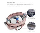 Diaper Bags Pattern Printing Shoulder Messenger Multifunctional Big Bag Maternity Handbag Nappy - Pink
