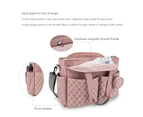 Diaper Bags Pattern Printing Shoulder Messenger Multifunctional Big Bag Maternity Handbag Nappy - Pink