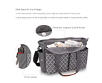 Diaper Bags Pattern Printing Shoulder Messenger Multifunctional Big Bag Maternity Handbag Nappy - Grey