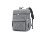 Diaper Bag Backpack with Stroller Straps, Large Capacity Travel Backpack Lightweight - Grey