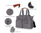 Diaper Bags Pattern Printing Shoulder Messenger Multifunctional Big Bag Maternity Handbag Nappy - Grey