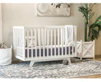 Boston Cot White with Adjustable Base