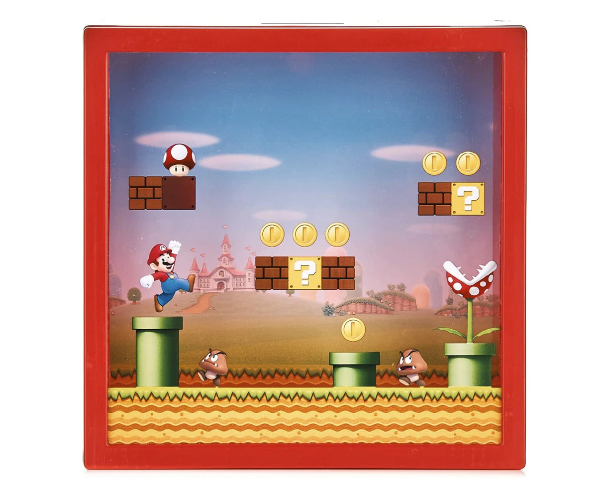 Paladone Super Mario Videogame Themed Novelty See Through Money Box Cube 8y+