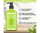 Rosemary Oil Hair Conditioner -  100% Natural Hair Care  - Control Dandruff, Hair Loss - For Frizzy, Dry, Damaged, Thin, Fine Hairs - 380ml