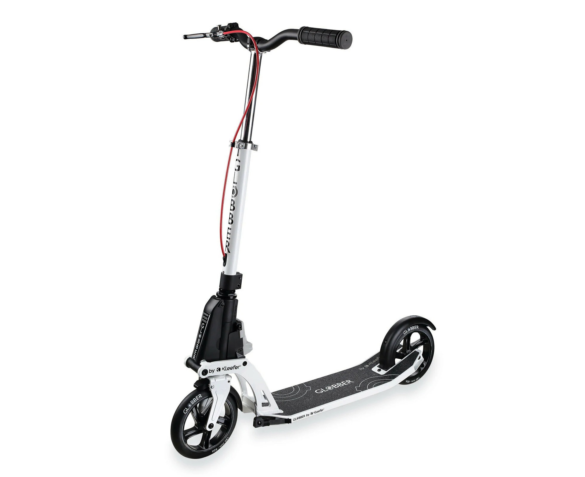 Globber One K Active BR Folding Scooter with Handbrake - White