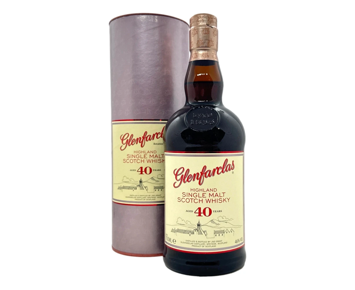 Glenfarclas 40 Year Old Single Malt Scotch Whisky 700mL (VINTAGE TUBE PACKAGING)