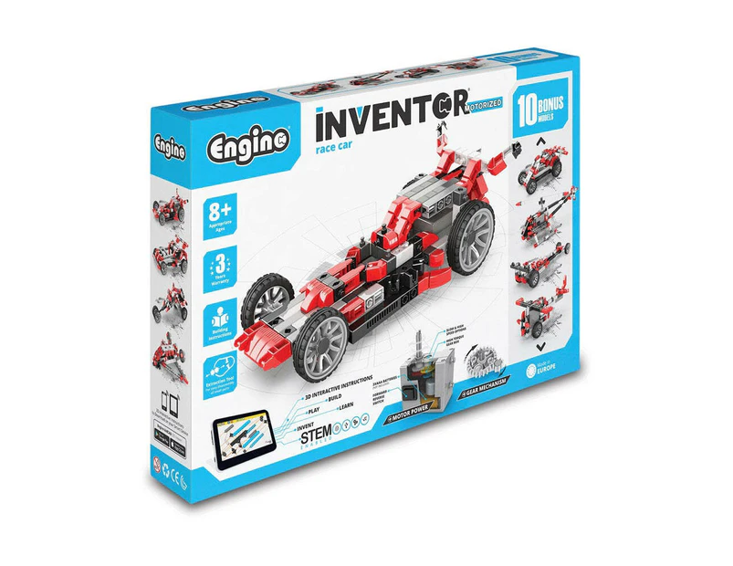 Engino Inventor Motorised Racing Car Build/Play Invent Kids Pretend Toy 9y+