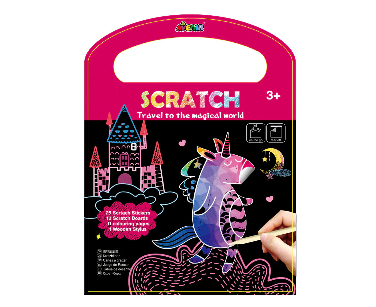 Avenir Scratch Book Travel to the Magical World Kids/Children Fun Activity 3y+