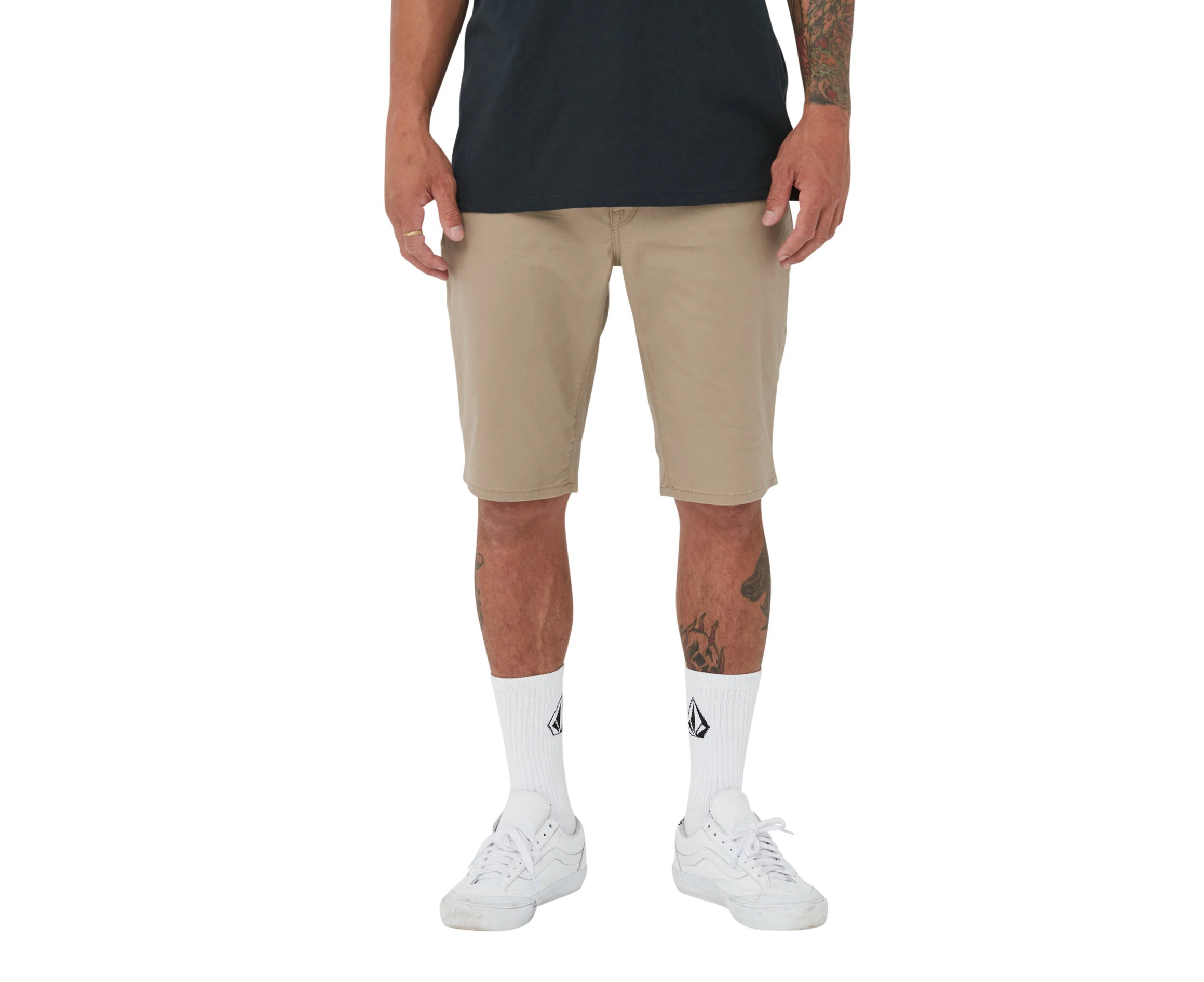 Volcom Men's V Solver Light Weight Chino Short - Khaki