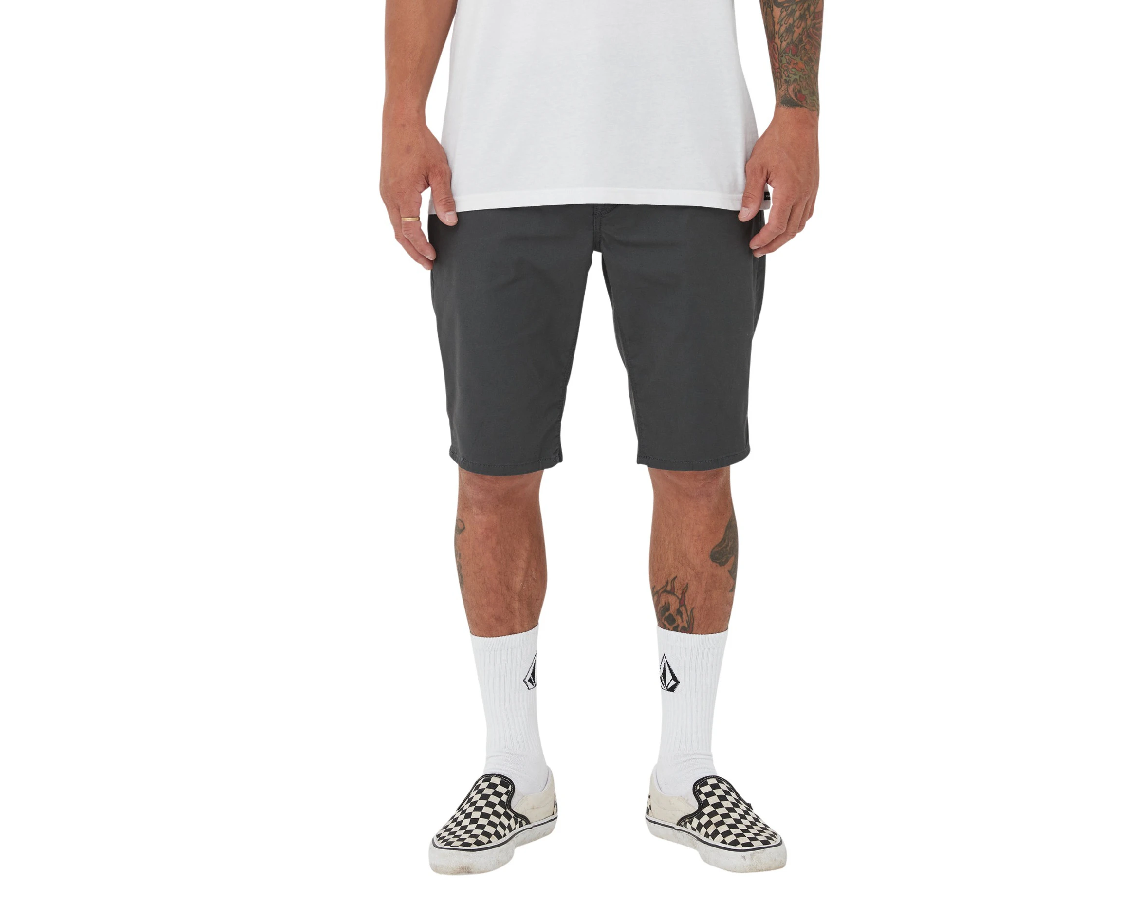 Volcom Men's V Solver Light Weight Chino Short - Stealth