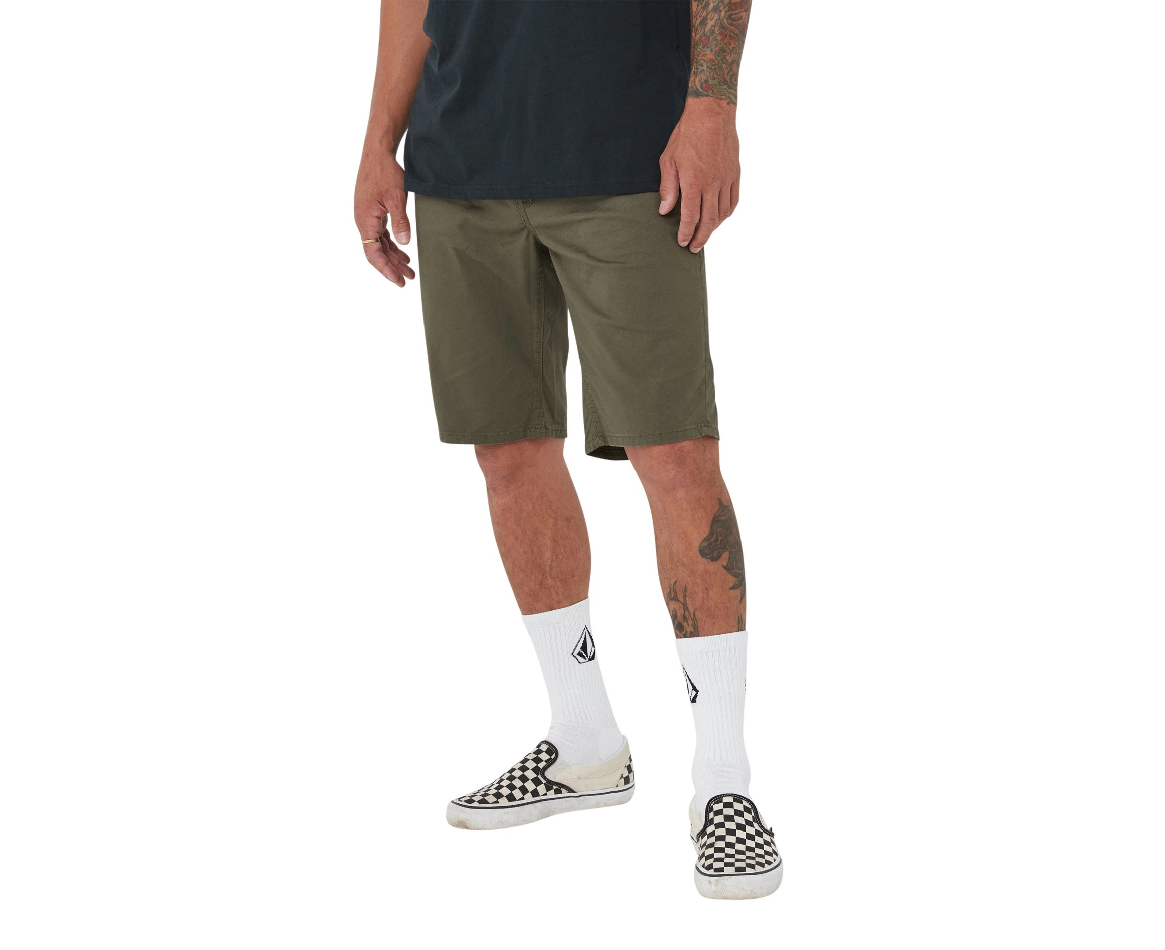 Volcom Men's V Solver Light Weight Chino Short - Military