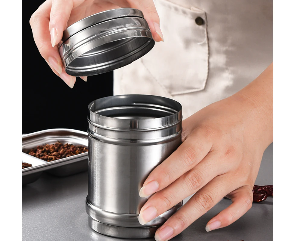 3pc Large Stainless Steel Seasoning Shaker