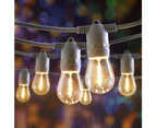 Groverdi 60M Festoon Lights Outdoor LED String Party Christmas Wedding Garden Easter Hanging Bulbs