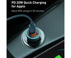 Baseus Golden Contactor Pro Dual Fast Charger Car Charger U+U 40W (CCJD-A0G)-Dark Gray