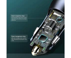 Baseus Golden Contactor Pro Dual Fast Charger Car Charger U+U 40W (CCJD-A0G)-Dark Gray