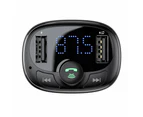 Baseus T Typed S-09A Bluetooth MP3 Car Charger (Standard edition)-Black