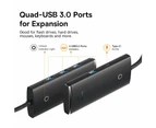 Baseus Hub Lite Series 4 Port USB HUB (USB 3.0 X 4 200cm) WKQX030201-Black