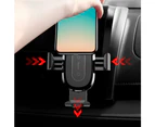 Baseus Wireless Charger Gravity Car Mount Phone Bracket Air Vent Holder + Qi Charger (WXYL-01)-Black
