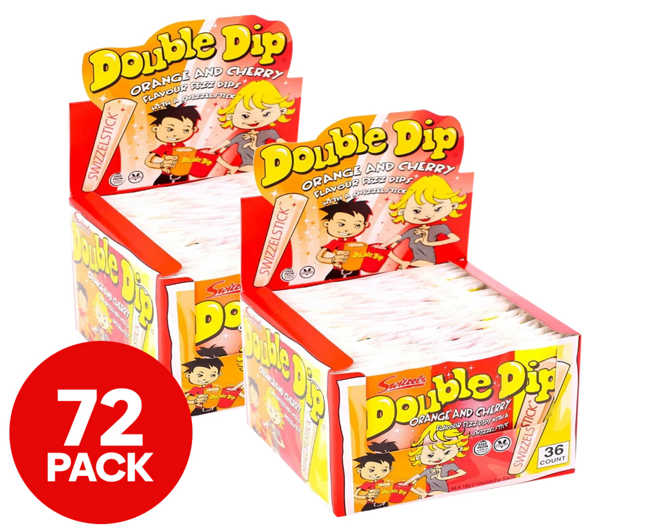 2 x 36pk Swizzels Double Dip