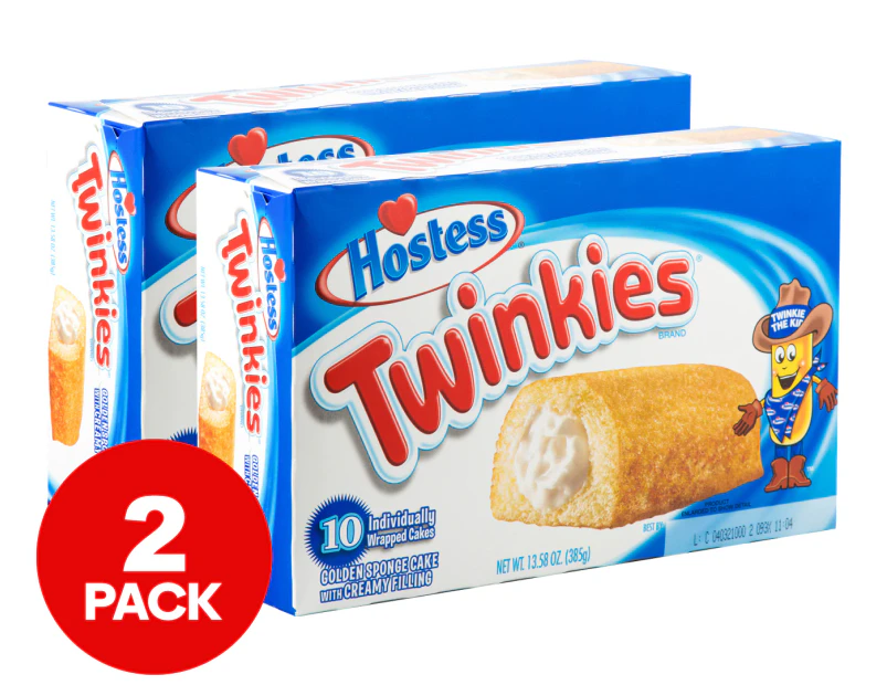 2 x Hostess Twinkies Golden Cakes 385g