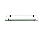 500mm Glass Shelf Bathroom Shower Stainless Steel Wall Storage holder Single Layer Shelf Black