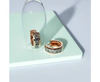 Huggie Earrings Embellished with Swarovski crystals