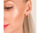 Huggie Earrings Embellished with Swarovski crystals